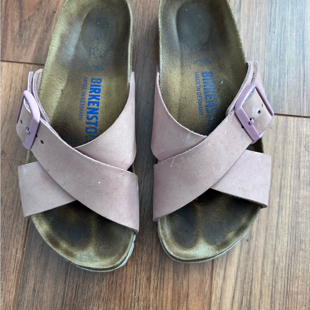 Birkenstock Blush Pink Cross-Strap Sandals